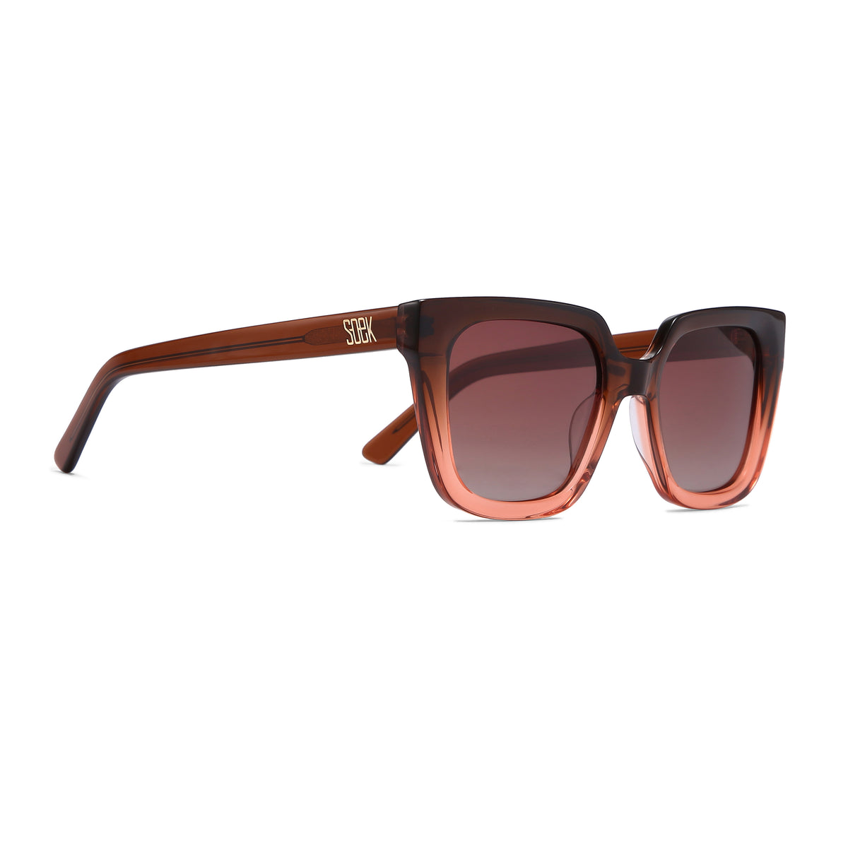 SOEK Sunglasses - Harper Ombre Brown 100% Plant Based