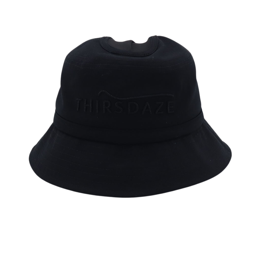 Hylani by Thirsdaze Ponytail bucket hat Black