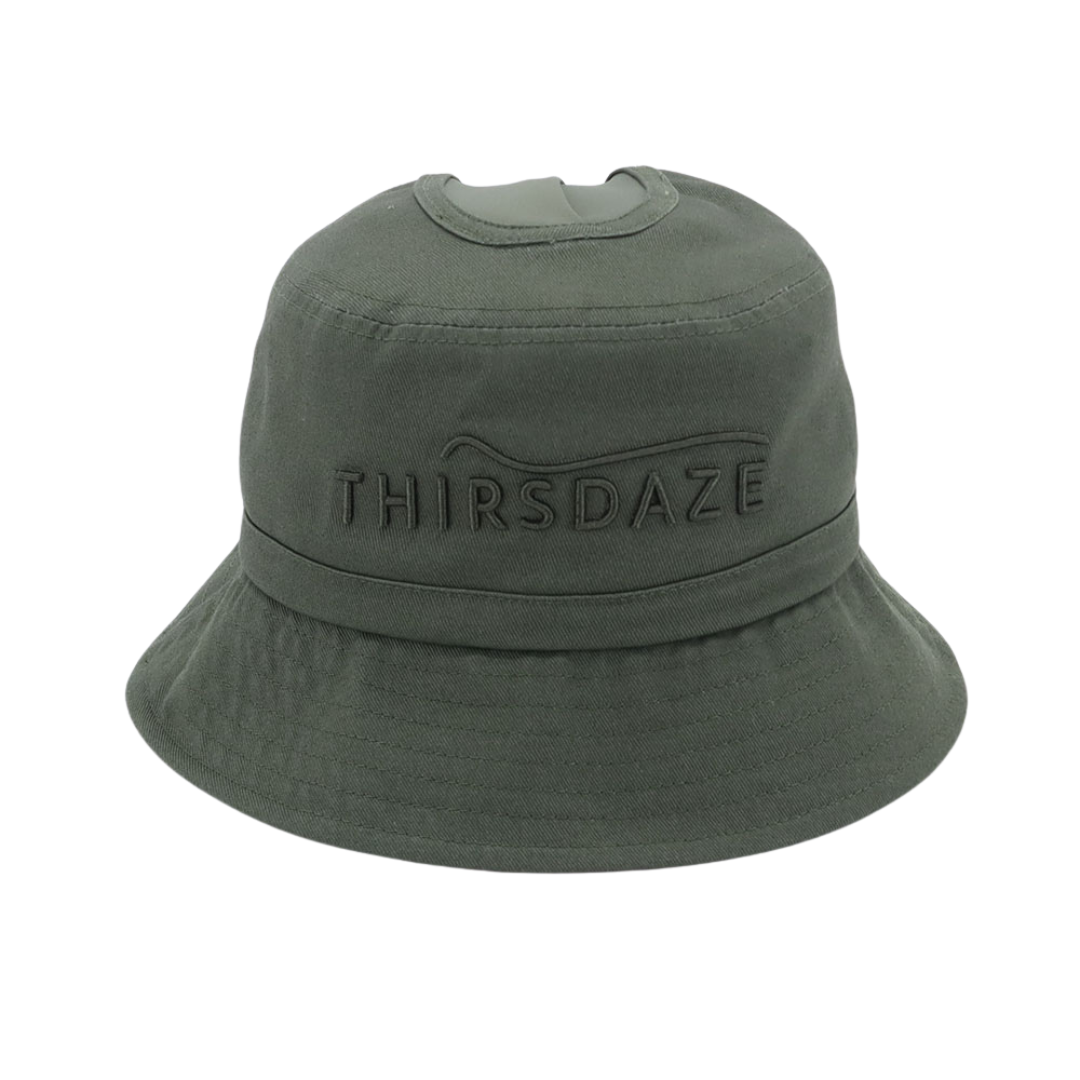 Hylani by Thirsdaze Ponytail bucket hat Army Green