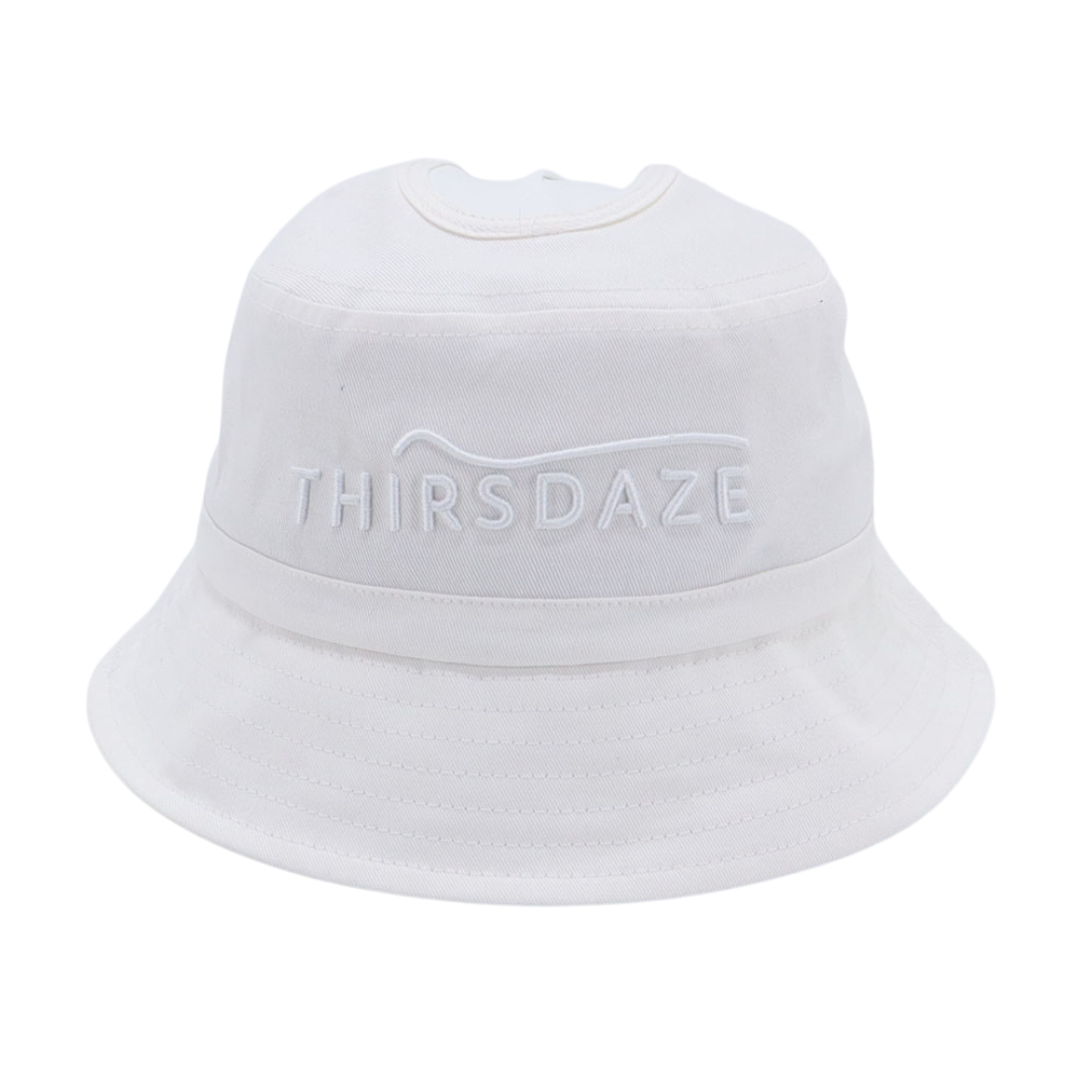 Hylani by Thirsdaze Ponytail bucket hat White