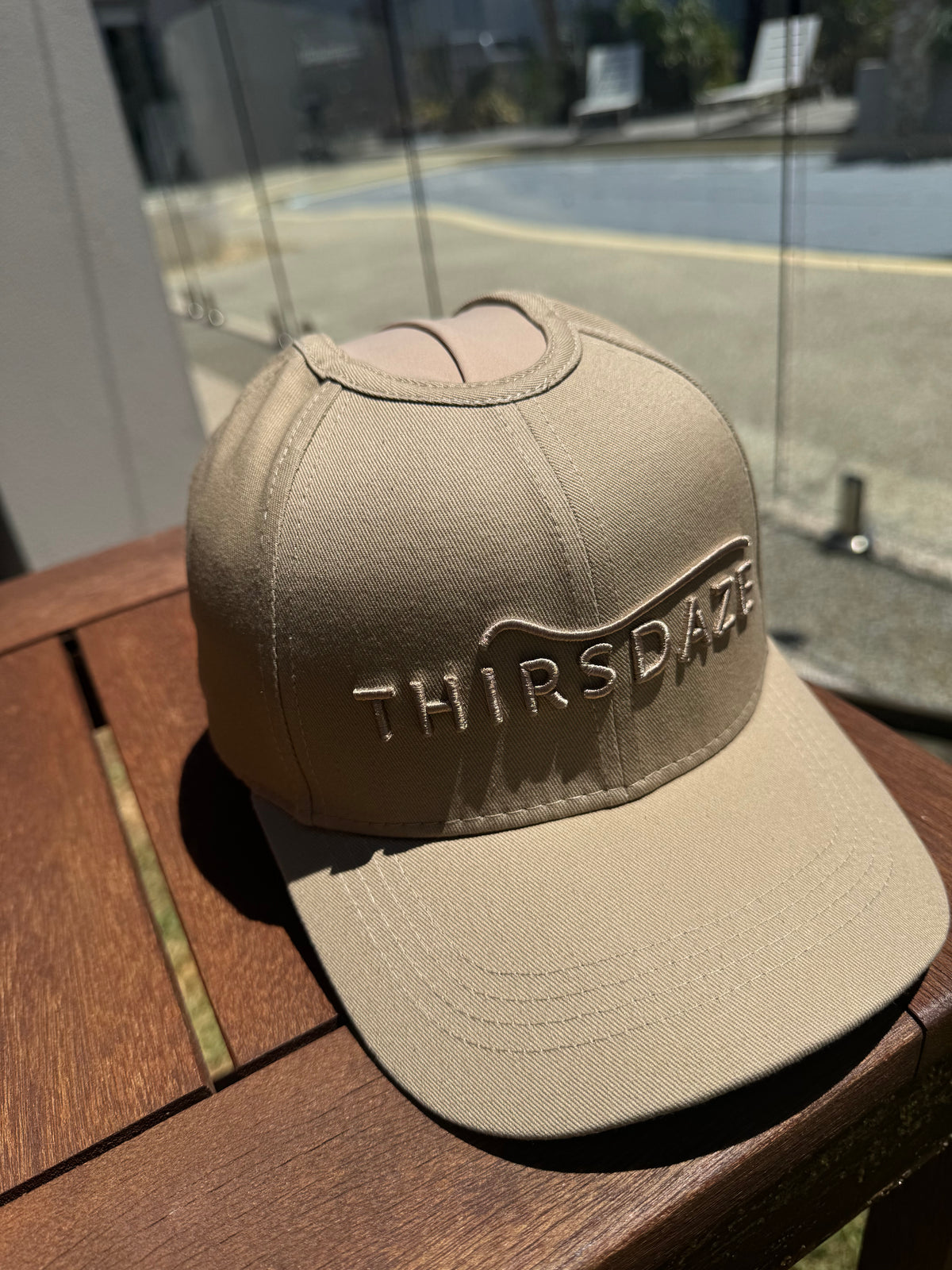 Hylani by Thirsdaze Ponytail hat cap Tan